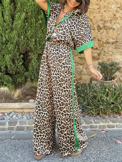 Comfortable Leopard Print Maxi Dress