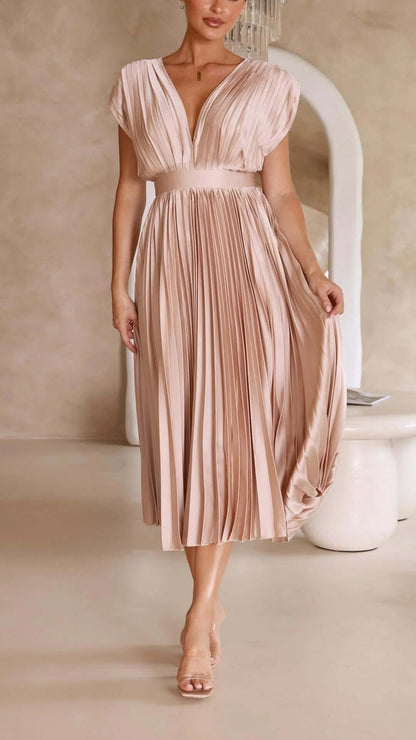 Relaxed Fit V Neck Summer Dress