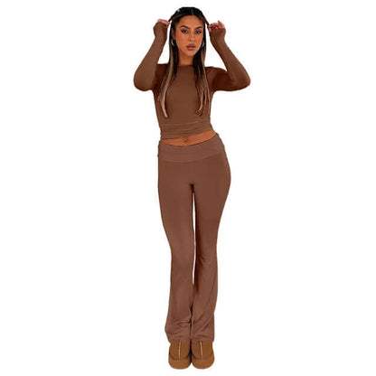 Womens Comfort Fit Wide Leg Pants