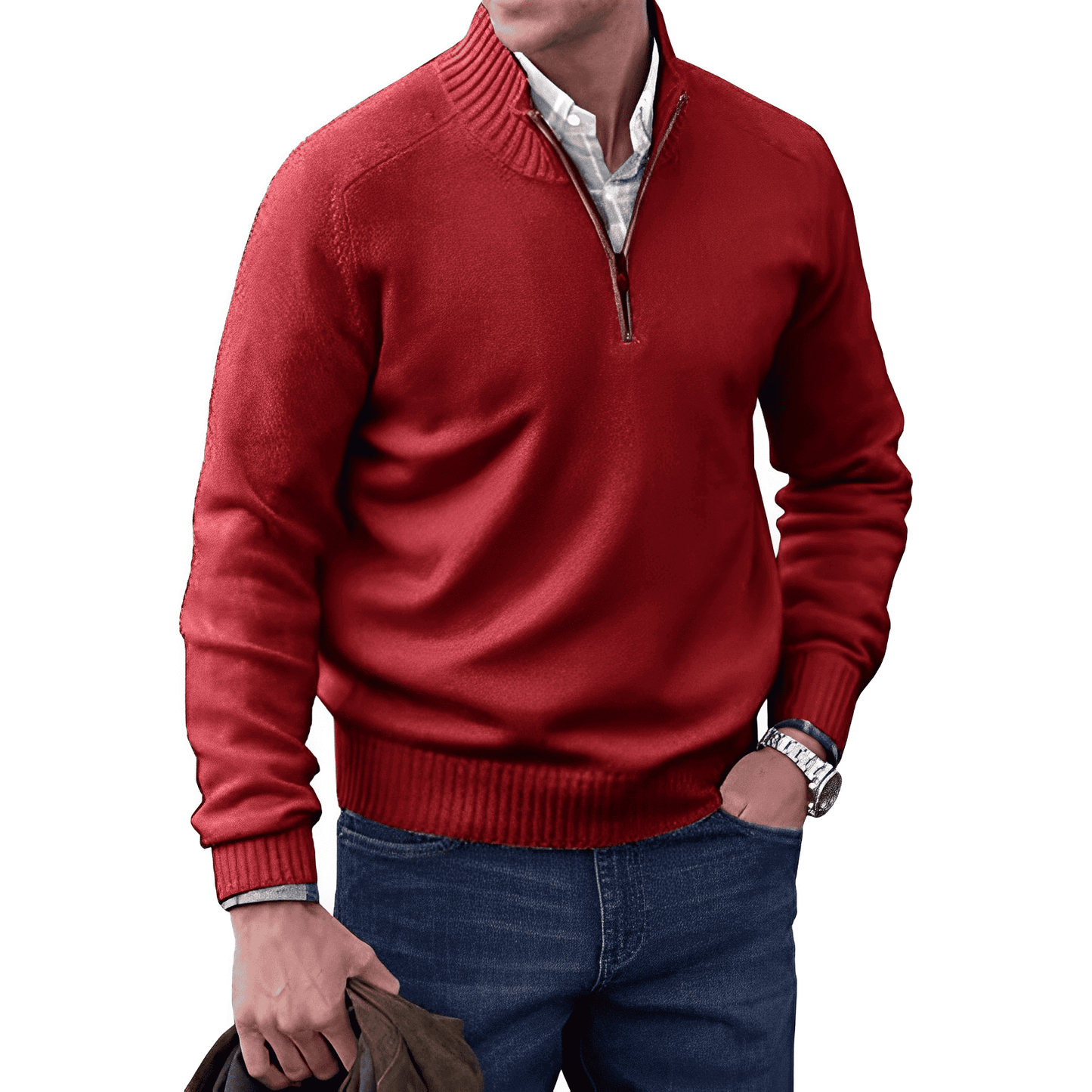 Cozy Men's Crew Neck Wool Sweater
