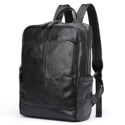 Premium Travel Leather Laptop Backpack