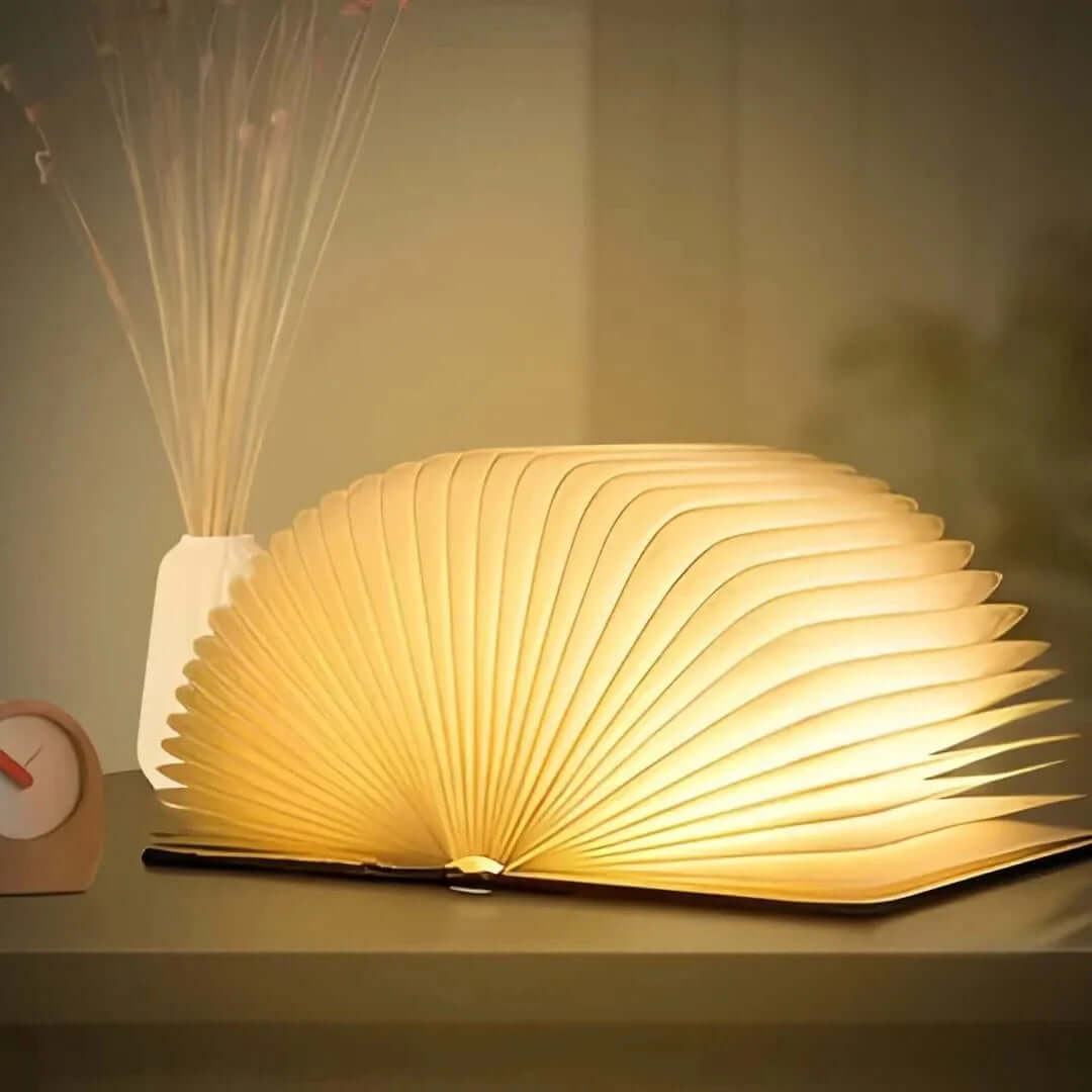 Portable LED Reading Light, Adjustable Brown Table Lamp