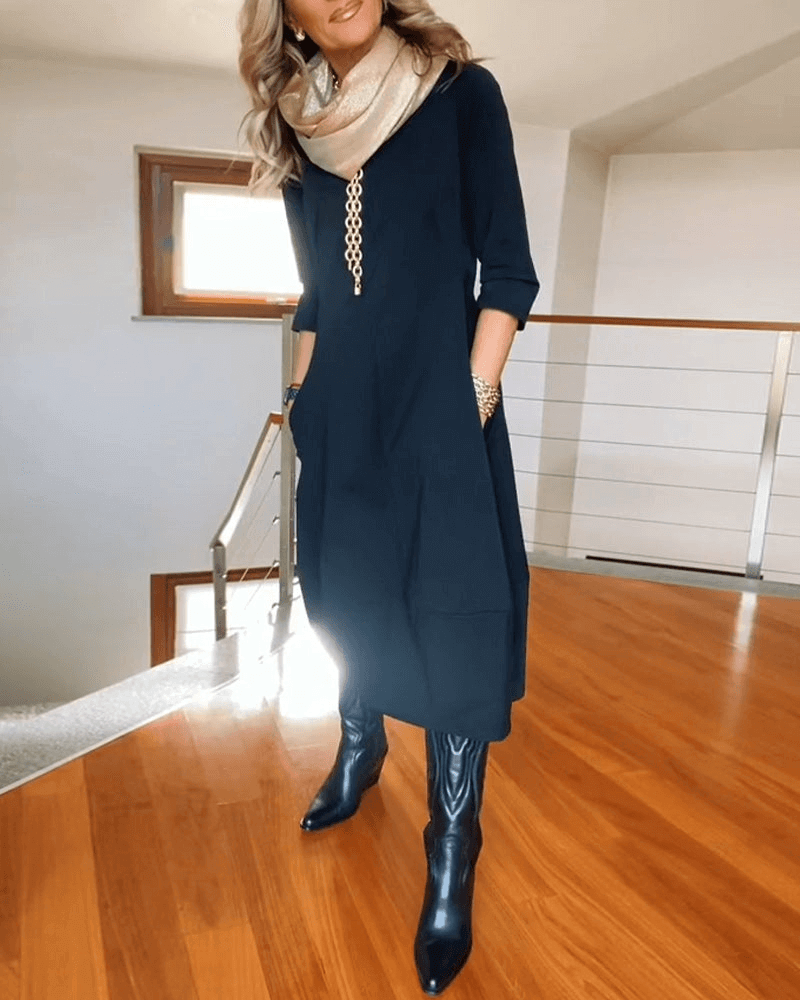 Floral Knee Length Lady Dress