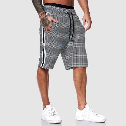 Casual Checked Waist Shorts for Men