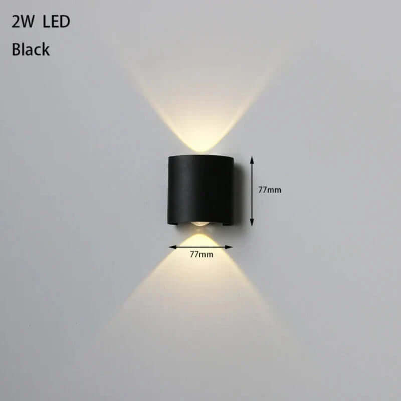 Durable Outdoor Wall Lamp 2W Waterproof IP65