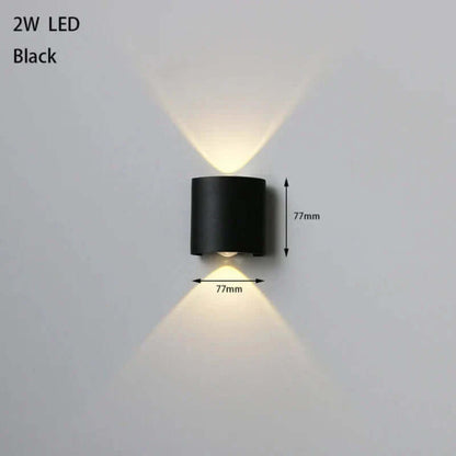 Durable Outdoor Wall Lamp 2W Waterproof IP65