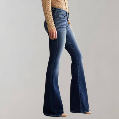 Women's High Waist Skinny Comfort Flare Jeans