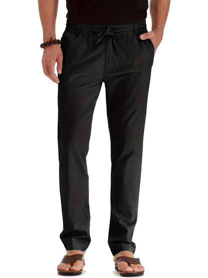 Men's Fitted Elastic Waist Pants