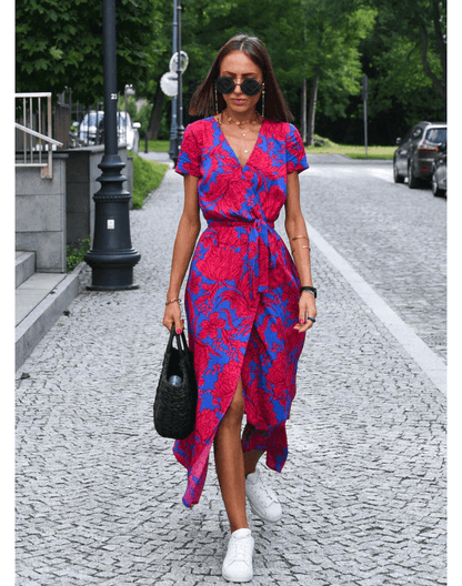 Relaxed Fit V-Neck Maxi Dress