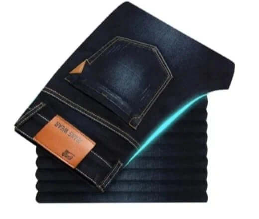 Classic Fit Mens Straight Jeans - Heavy Duty Denim