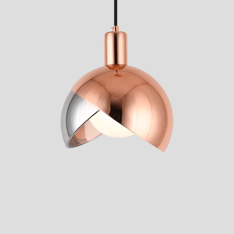 Customizable Chrome Hanging Lamp with Clear Glass Shade