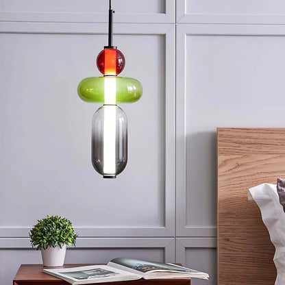 Vibrant Glass Drop Ceiling Light