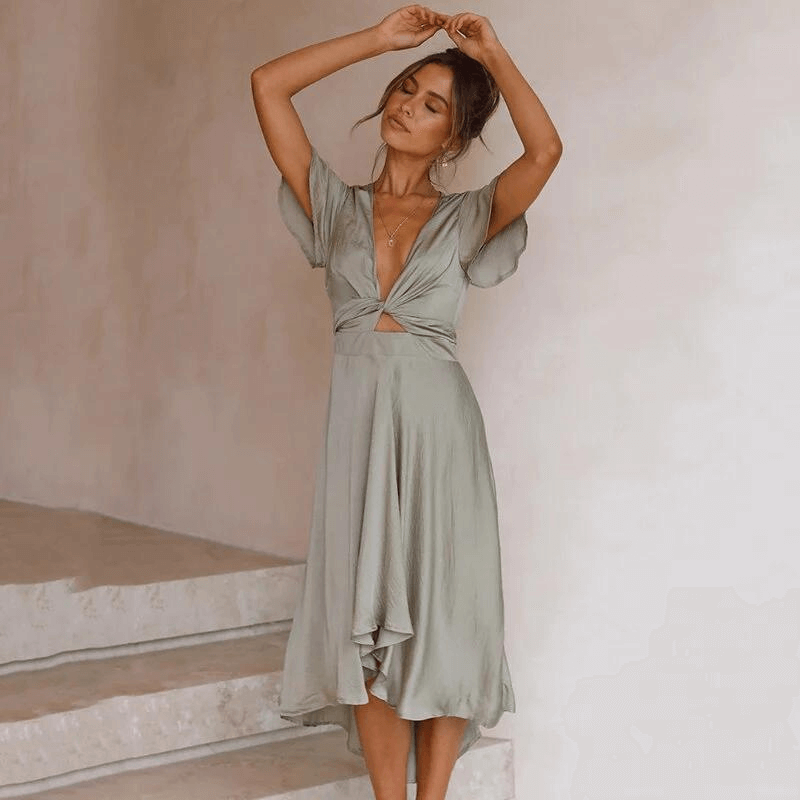 Loose Fit Strapless Sundress for Women