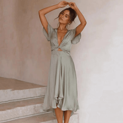 Loose Fit Strapless Sundress for Women