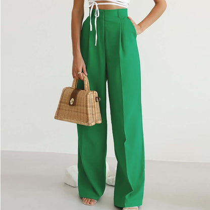 Comfortable High Waist Loose Fit Pants - Luxivelle