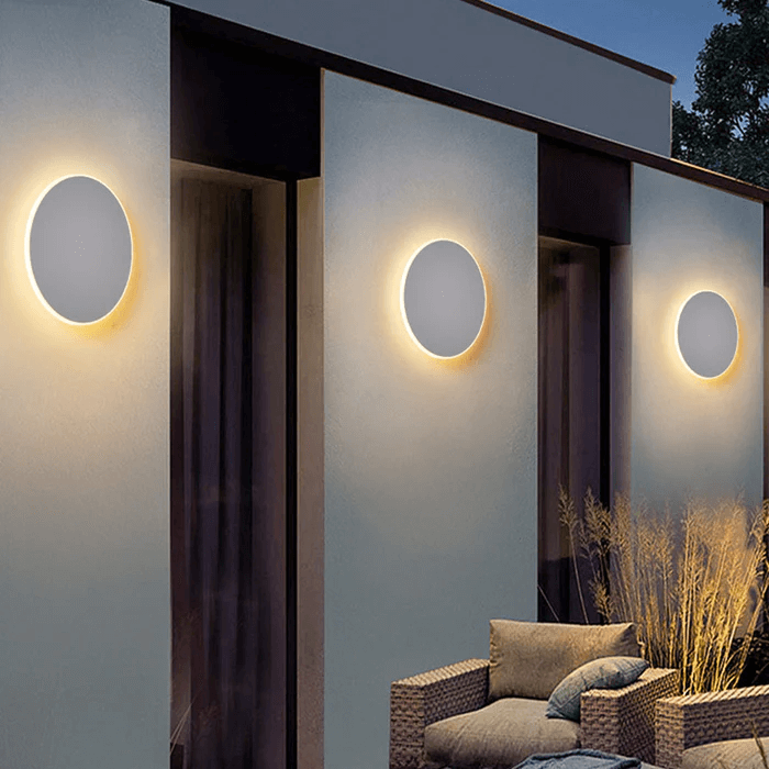 Circular Stainless Steel Outside Security Lamp