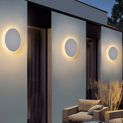 Circular Stainless Steel Outside Security Lamp