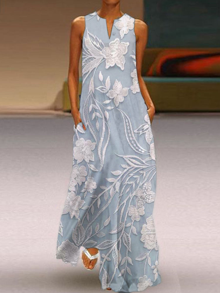 Elegant Patterned Women's Dress