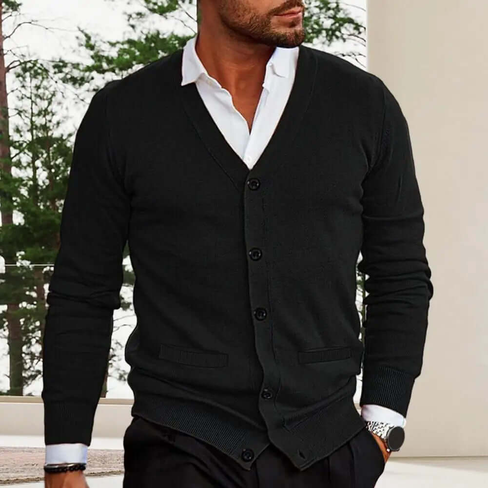 Classic Crew Neck Sweater Cardigan