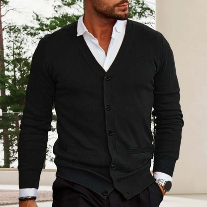 Classic Crew Neck Sweater Cardigan