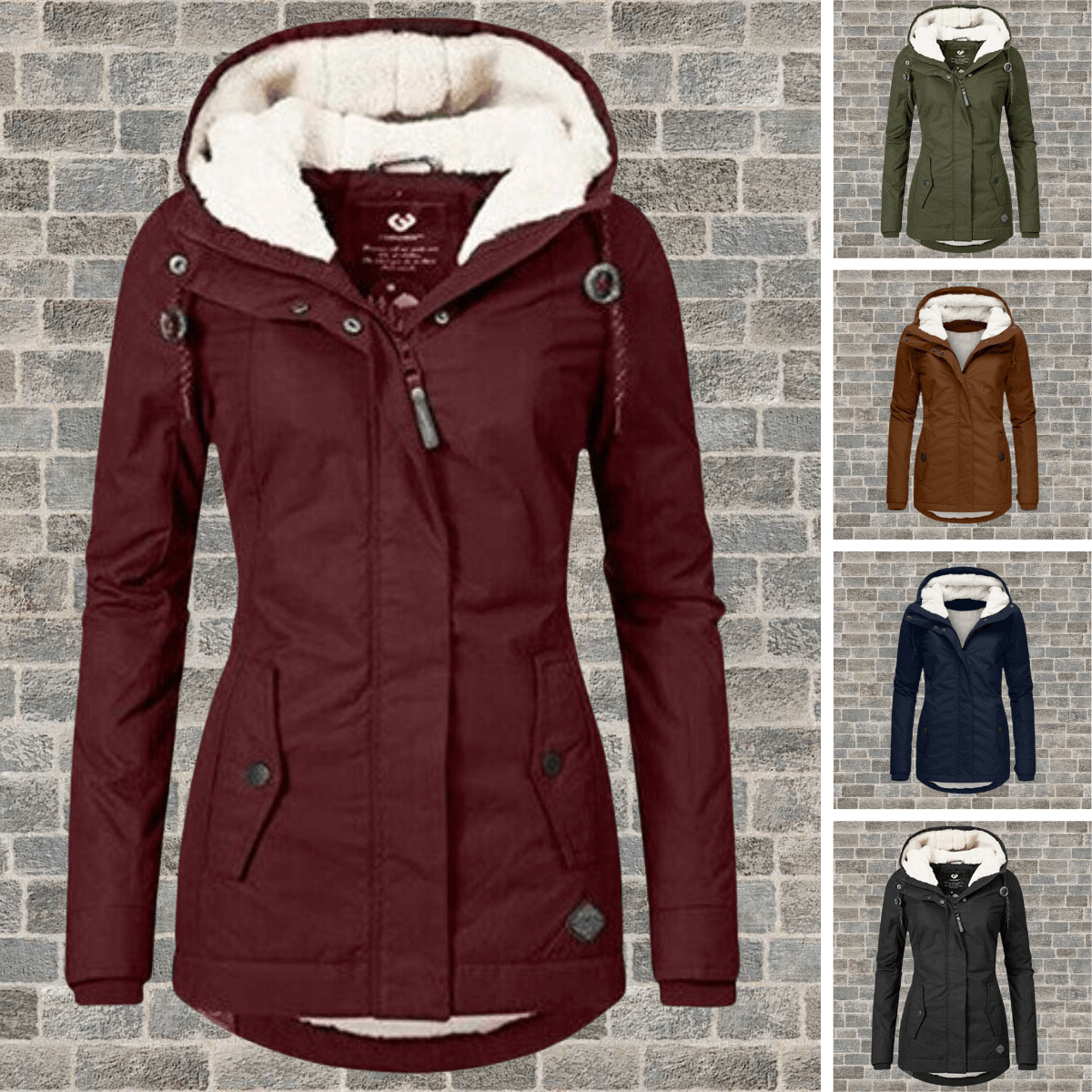 Warm Women's Parka Coat with Soft Faux Fur Lining