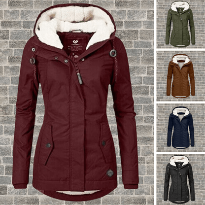 Warm Women's Parka Coat with Soft Faux Fur Lining