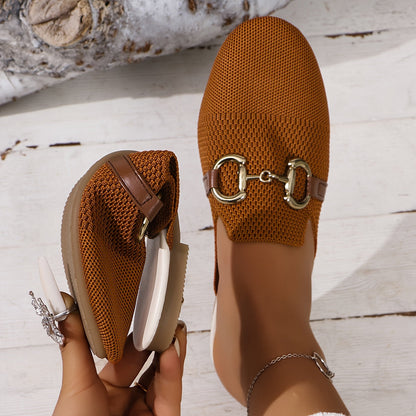 Ladies Comfortable Buckle Flat Sandals