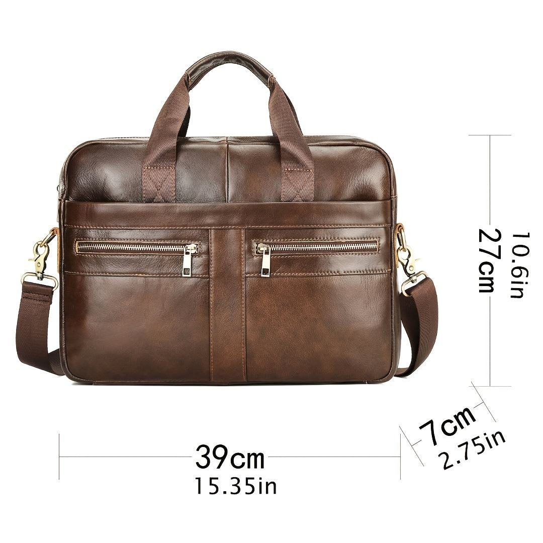 Authentic Leather Mens Crossbody Bag – Adjustable Strap