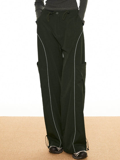 Ladies' Elastic Waist Contrast Trousers