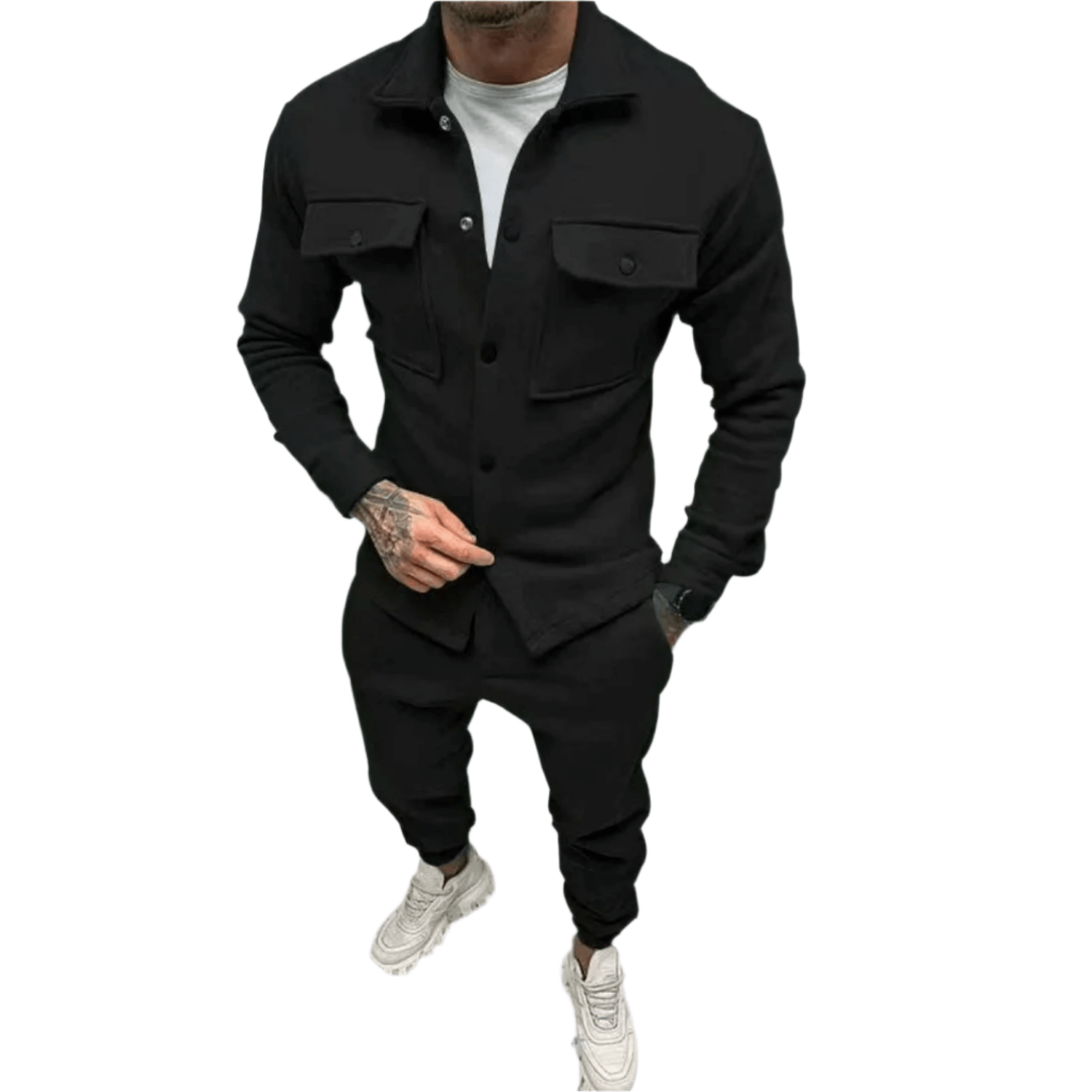Men's Leather Two Piece Smart Suit - Luxivelle