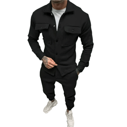 Men's Leather Two Piece Smart Suit - Luxivelle