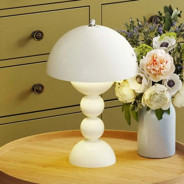 Compact Glass Flower Desk Light Lamp