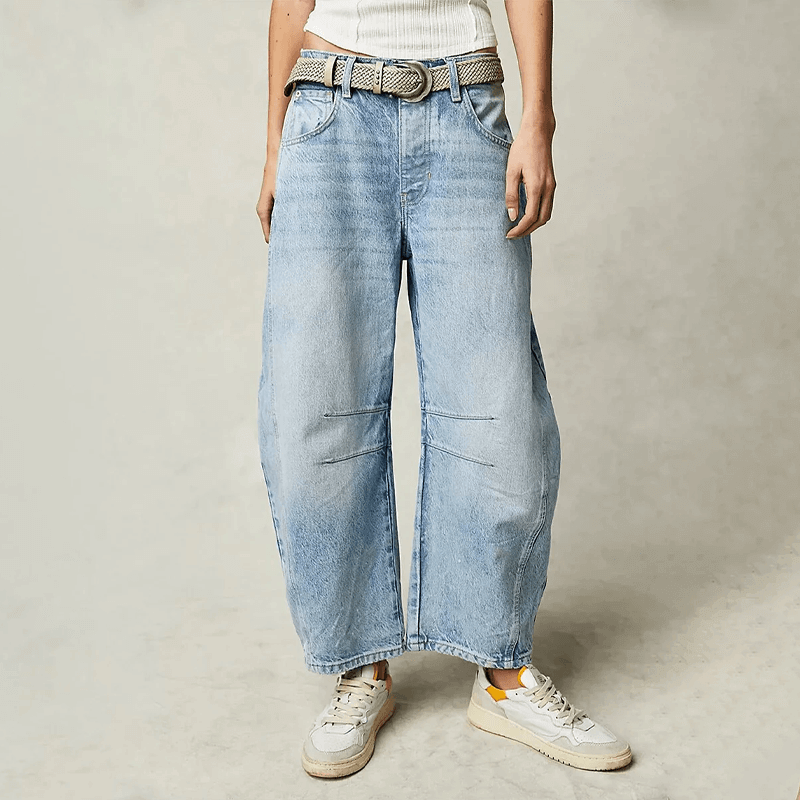 Comfortable Loose Fit High Waisted Women's Jeans