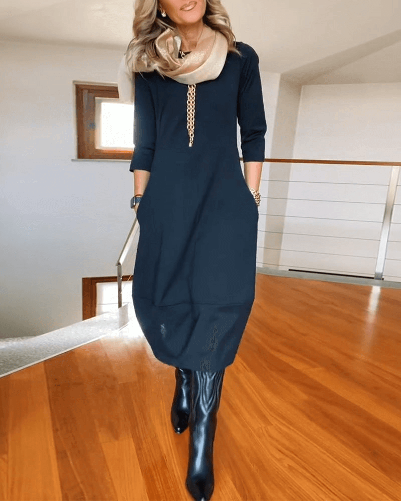 Floral Knee Length Lady Dress