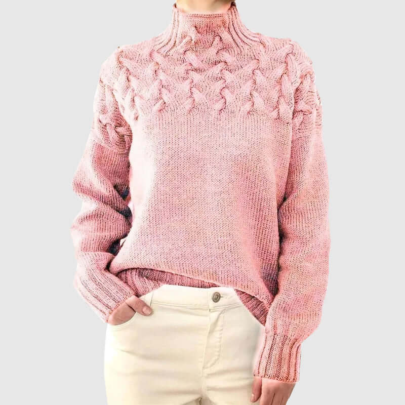 Warm Crew Neck Knit Wool Sweater