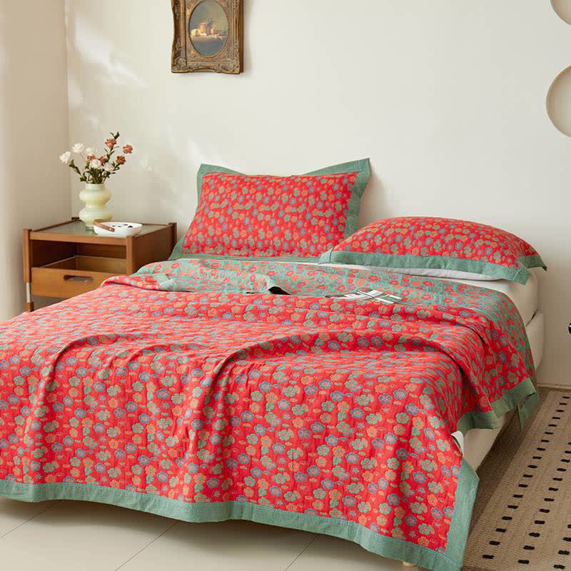 Soft Plush Reversible Blanket - Classic Cotton Throw