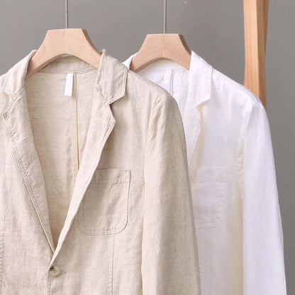 Relaxed Fit Casual Linen Jacket