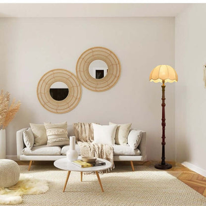 Classic Wood Table Lamp with Linen Shade