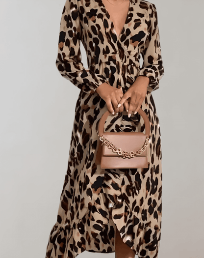 Fashionable Animal Print Sundress for Women - Luxivelle