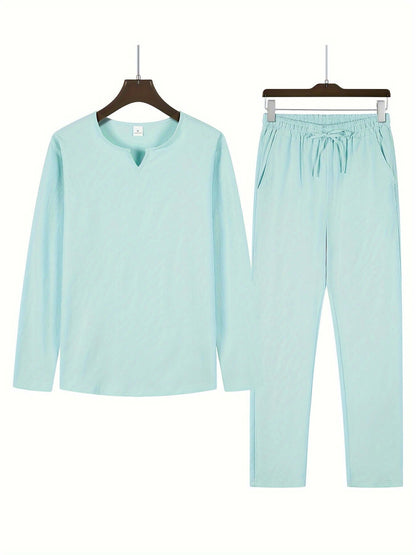 Relaxed Fit 2 Piece Mens Suit Set