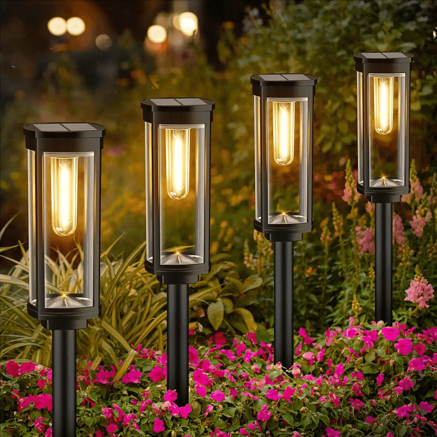 Bright Outdoor Solar Powered Yard Lamp - Luxivelle