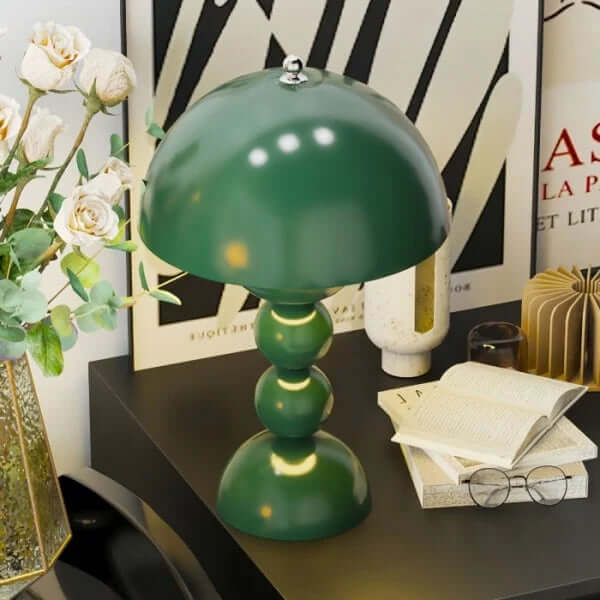Compact Glass Flower Desk Light Lamp