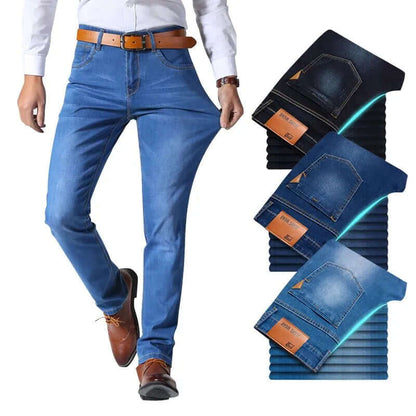 Classic Fit Mens Straight Jeans - Heavy Duty Denim