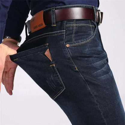 Classic Fit Mens Straight Jeans - Heavy Duty Denim