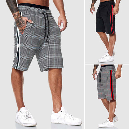 Casual Checked Waist Shorts for Men