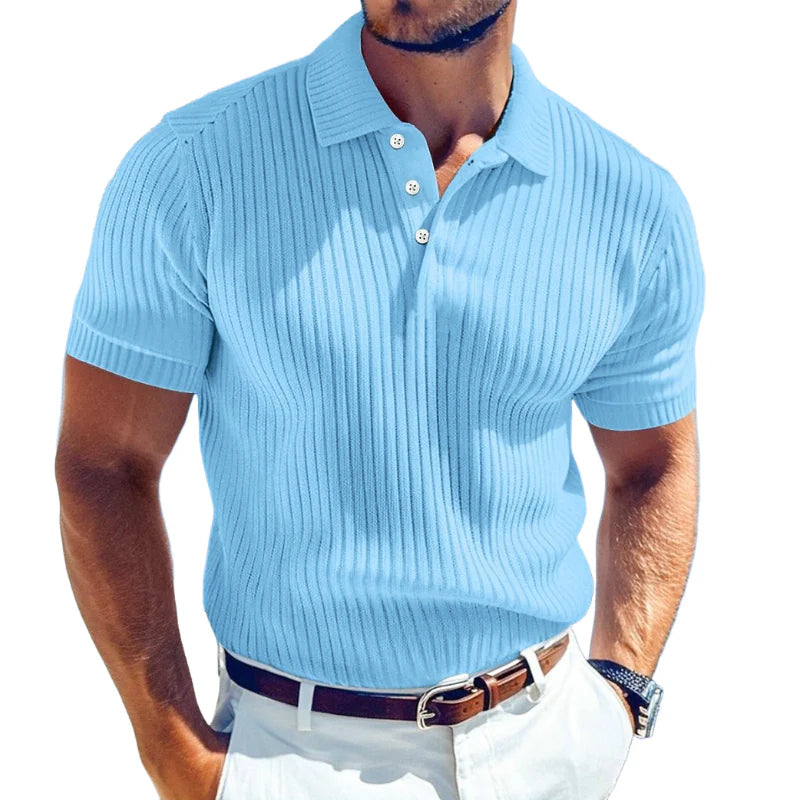 Comfortable Casual Short Sleeve Polo Shirt for Men - Luxivelle