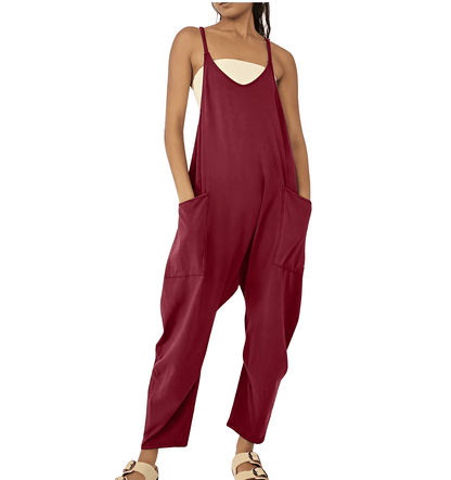 Summer Shorts Jumpsuit for Women with Pockets