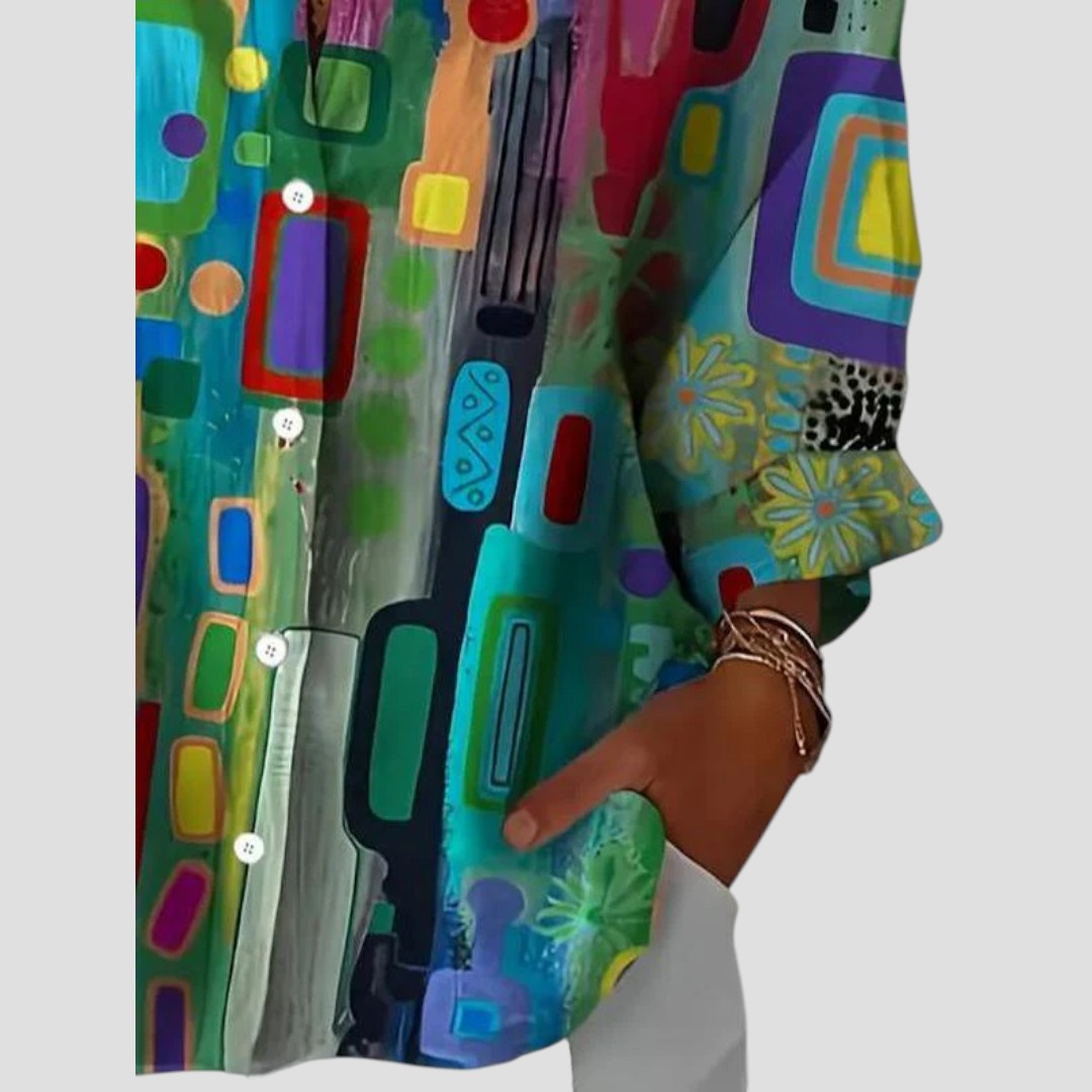 Stylish Geometric Print Women's Blouse