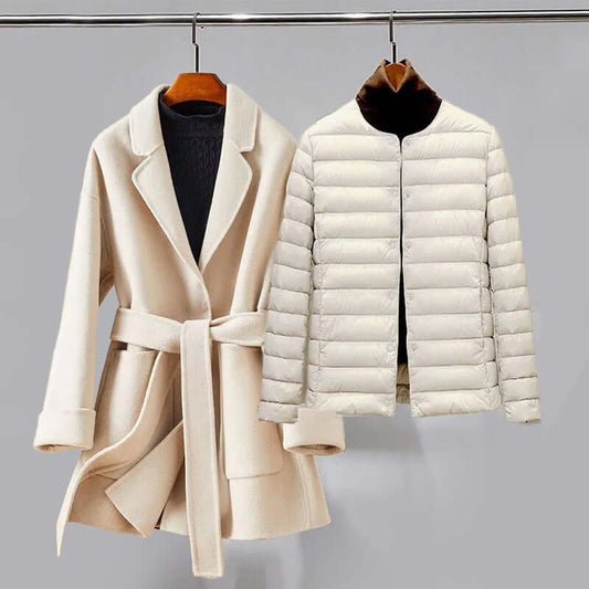 Classic 2 Piece Ladies White Outfit - Luxivelle