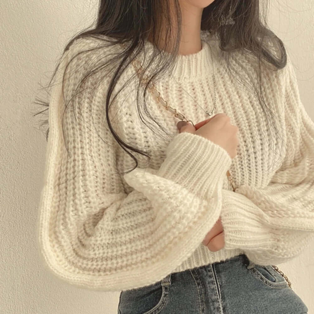 Ladies' Cozy Cold Weather Crew Neck Sweater